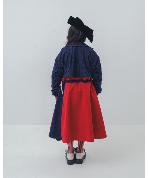ワンピース フロッキードットzipperジャケットワンピース キッズ 子供服 女の子 | unica | 07