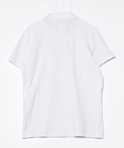 「Hollister」 刺繍半袖ポロシャツ L ホワイト メンズ_画像2