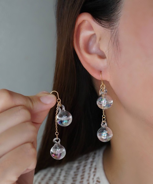 CERCA サージカルステンレス アレルギー対応 ピアス jolie minette/2連