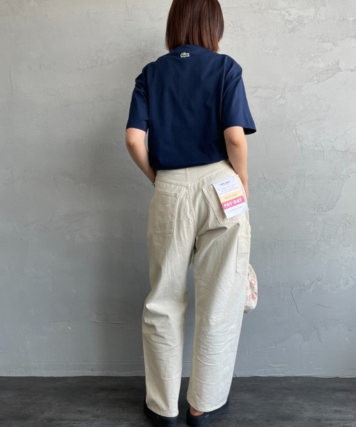 「LACOSTE」 半袖Tシャツ X-SMALL ネイビー レディース_画像6