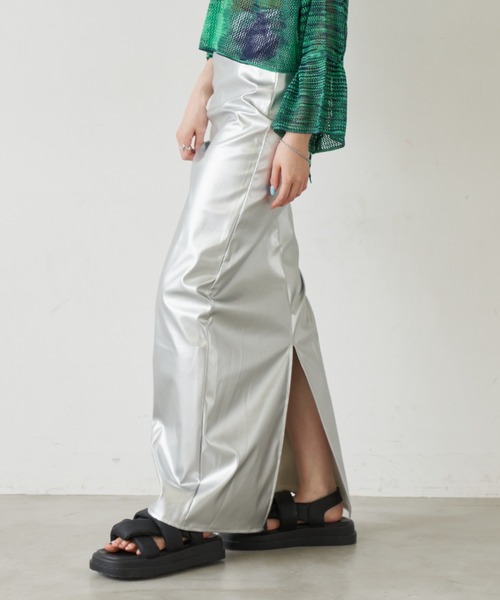 Solace タイトスカート MEDIUM シルバー レディース : ZOZOTOWN Yahoo