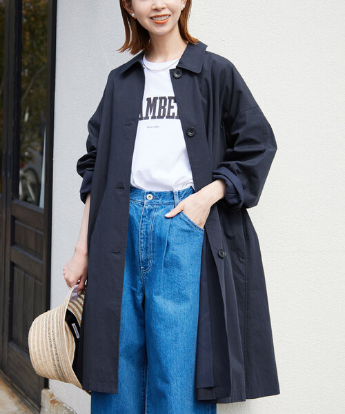 SLOBE IENA（スローブイエナ） ステンカラーコート FREE ネイビー