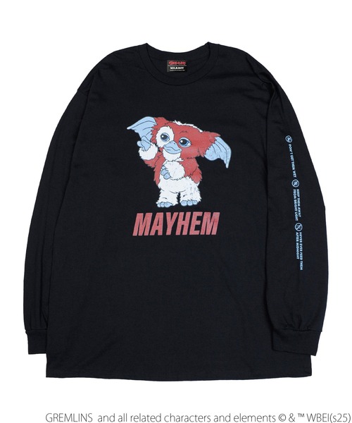 MILKBOY ロゴ入り Tシャツ MILKBOY（ミルクボーイ） tシャツ GIZMO MAYHEM L.S. Tシャツ