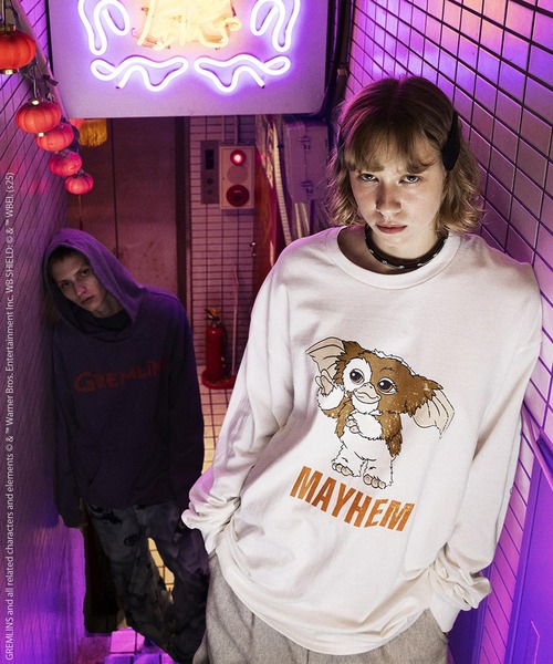 MILK BOY 　ギズモ　Tシャツ MILKBOY（ミルクボーイ） tシャツ GREMLINS POPCORN L.S. Tシャツ