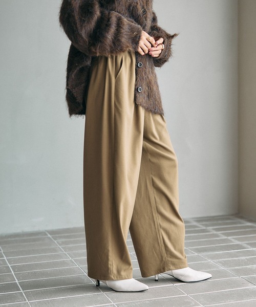 LEPSIM（レプシィム） ワイドパンツ パンツ ウールライクコクーン