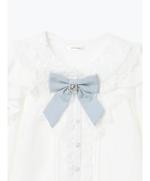 NOEMIE（ノエミー） ブラウス シャツ レースラッフルオープン 