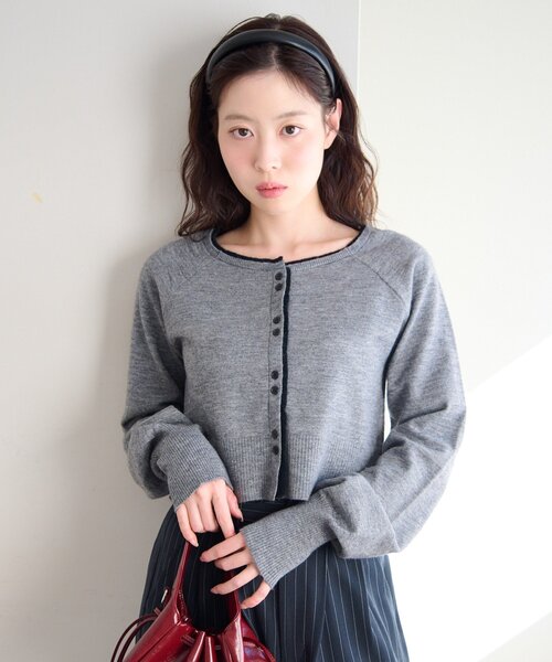 Kastane（カスタネ） カーディガン 「新色追加」レイヤード配色