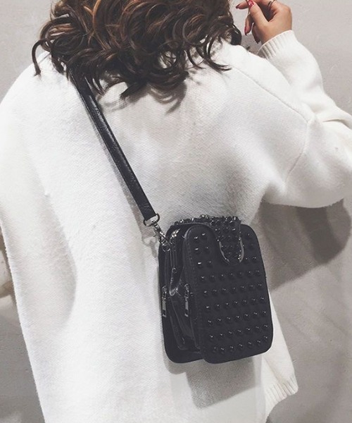 「DIAVEL」 ショルダーバッグ F ブラック レディース_画像3