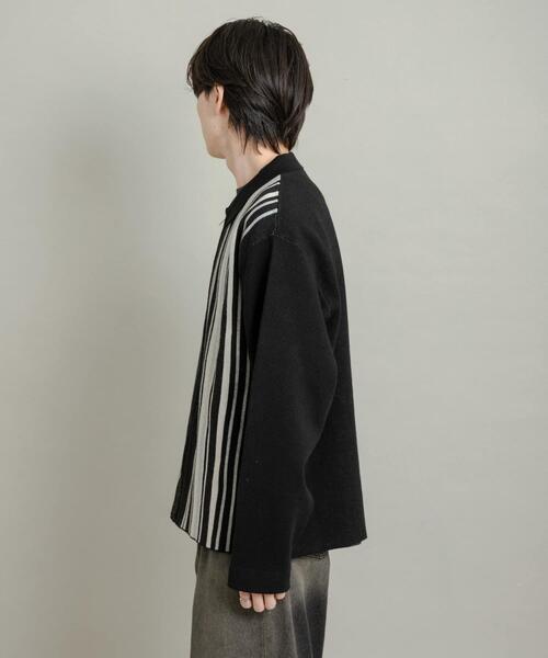 FANTASTICS　ニットシャツ SENSE OF PLACE by URBAN RESEARCH セーター ニット ストライプZIP