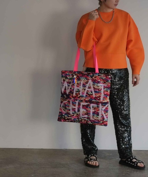 Cheek（チーク） トートバッグ sequins print puff tote レディース 