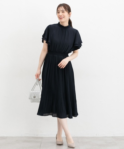 「Honeys」 半袖ワンピース M グレイッシュブルー レディース_画像3