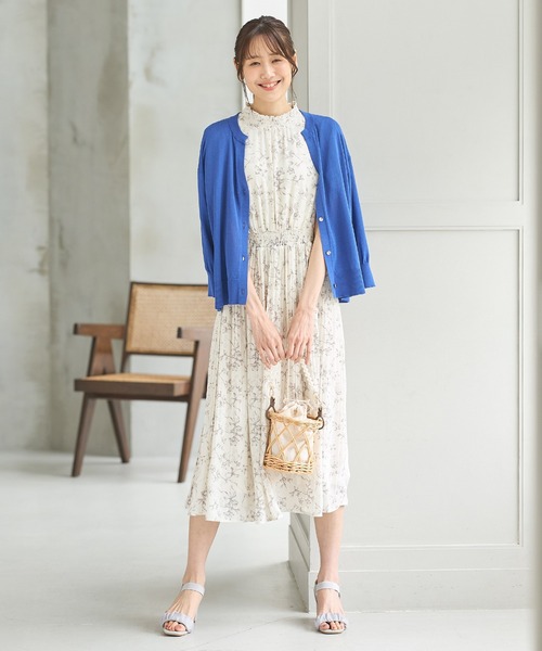 「Honeys」 半袖ワンピース M グレイッシュブルー レディース_画像8