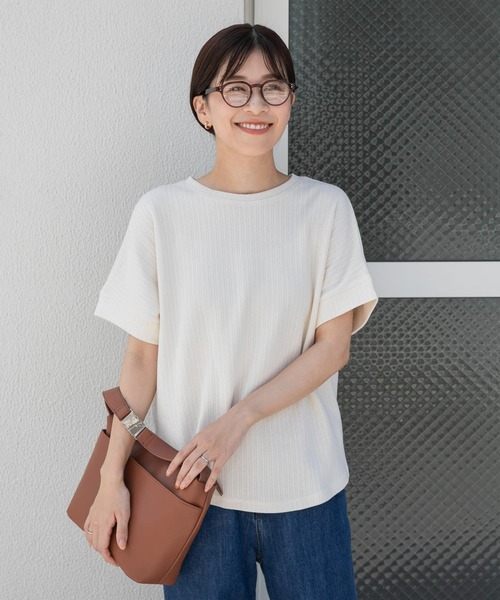 「URBAN RESEARCH DOORS」 半袖カットソー MEDIUM チャコールグレー レディース_画像5