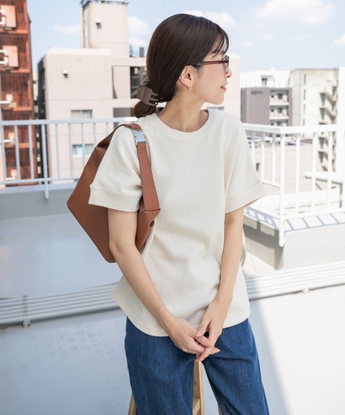 「URBAN RESEARCH DOORS」 半袖カットソー MEDIUM チャコールグレー レディース_画像7