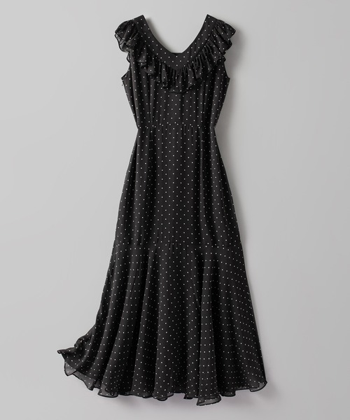 「SAISON DE PAPILLON」 ノースリーブワンピース S ブラック レディース_画像3