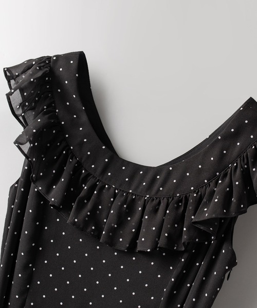 「SAISON DE PAPILLON」 ノースリーブワンピース S ブラック レディース_画像4