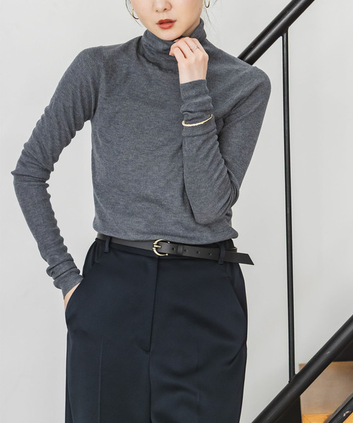 NOBLE（ノーブル） ニット セーター 「追加」ファインゲージリブ