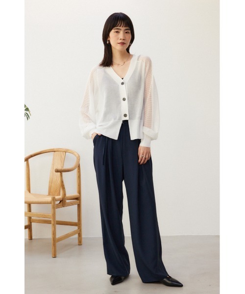 「crie conforto」 ニットカーディガン FREE レッド レディース_画像2