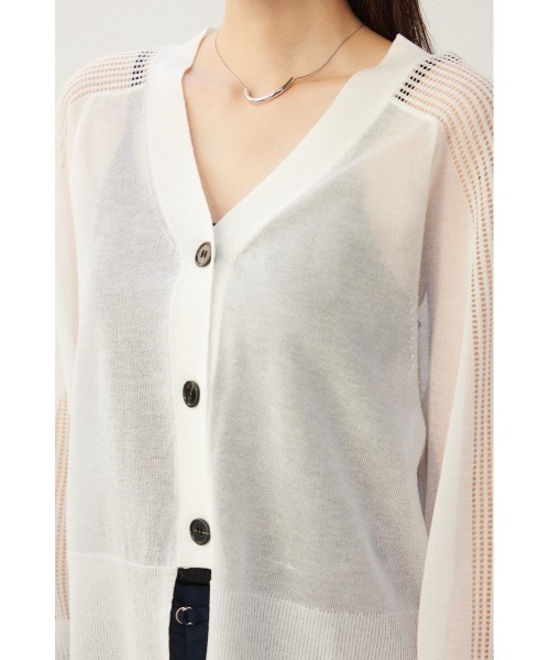 「crie conforto」 ニットカーディガン FREE レッド レディース_画像3