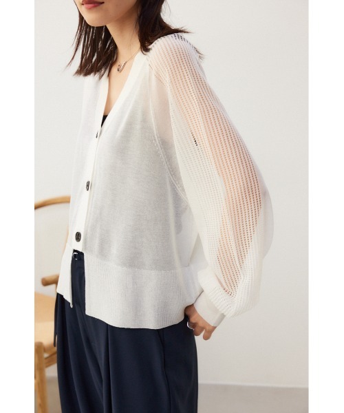 「crie conforto」 ニットカーディガン FREE レッド レディース_画像4