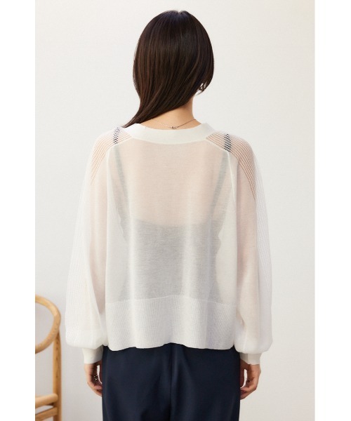 「crie conforto」 ニットカーディガン FREE レッド レディース_画像9