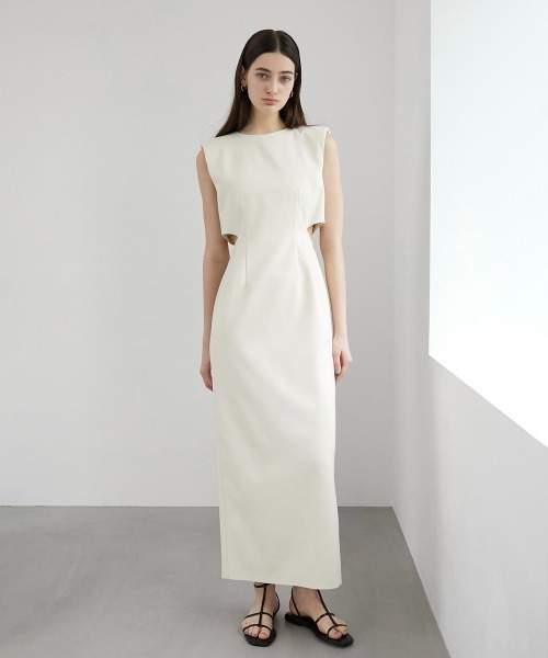 「LA PEAU DE GEM」 ノースリーブワンピース FREE ブラック レディース_画像2