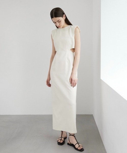 「LA PEAU DE GEM」 ノースリーブワンピース FREE ブラック レディース_画像4