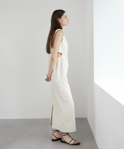 「LA PEAU DE GEM」 ノースリーブワンピース FREE ブラック レディース_画像5