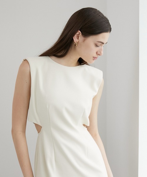「LA PEAU DE GEM」 ノースリーブワンピース FREE ブラック レディース_画像9