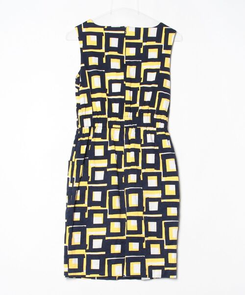 「Cherry Ann」 チェック柄ノースリーブワンピース M イエロー レディース_画像2