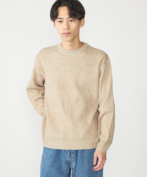SHIPS（シップス） 長袖ニット MEDIUM ベージュ メンズ : ZOZOTOWN