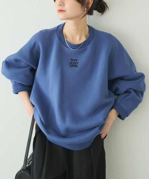 美品Bristol XLロゴオーバーサイズスウェット トレーナー pual ce cin トレーナー スウェット 裏ボア刺繍スウェット レディース