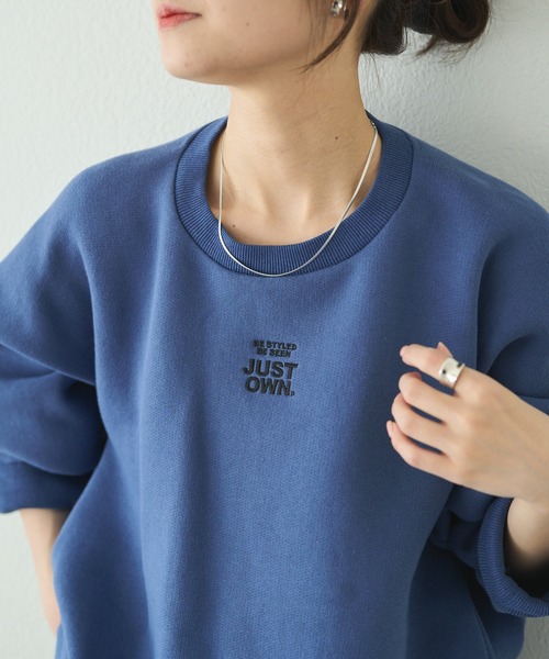 pual ce cin トレーナー スウェット 裏ボア刺繍スウェット レディース