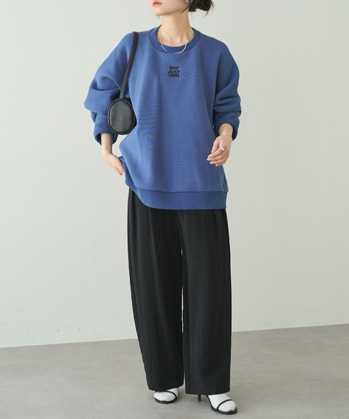 pual ce cin トレーナー スウェット 裏ボア刺繍スウェット レディース