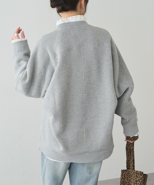 pual ce cin トレーナー スウェット 裏ボア刺繍スウェット レディース