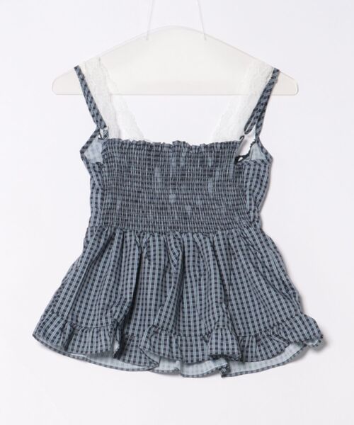 「almo」 キャミソールブラウス MEDIUM ネイビー レディース_画像2