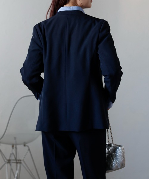 「RIRIYANO」 パンツスーツ 13号 ネイビー レディース_画像9