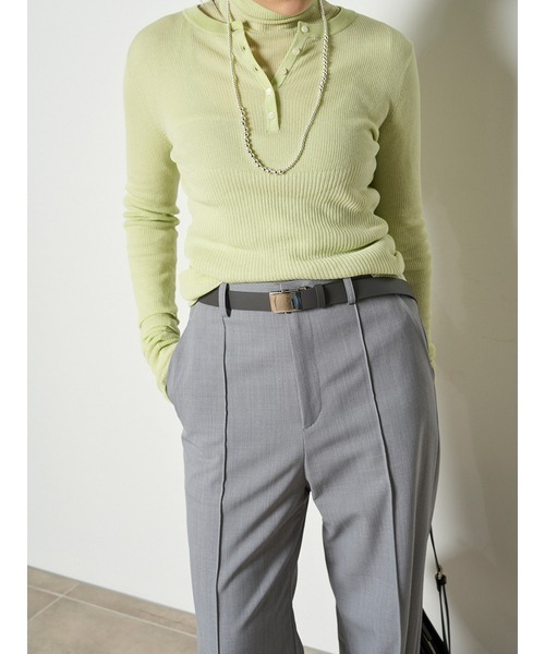 「MIESROHE」 長袖ニット FREE ライトブルー レディース_画像5