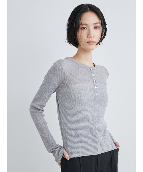 「MIESROHE」 長袖ニット FREE ライトブルー レディース_画像9