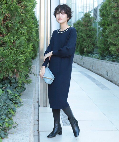 NOLLEY'S Sophi（ノーリーズソフィー） ニットワンピース 38 ダーク