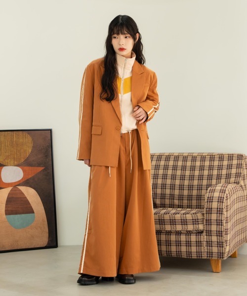 「eLur」 ジャージブルゾン LARGE イエロー レディース_画像5