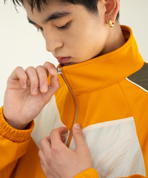 「eLur」 ジャージブルゾン LARGE イエロー レディース_画像7