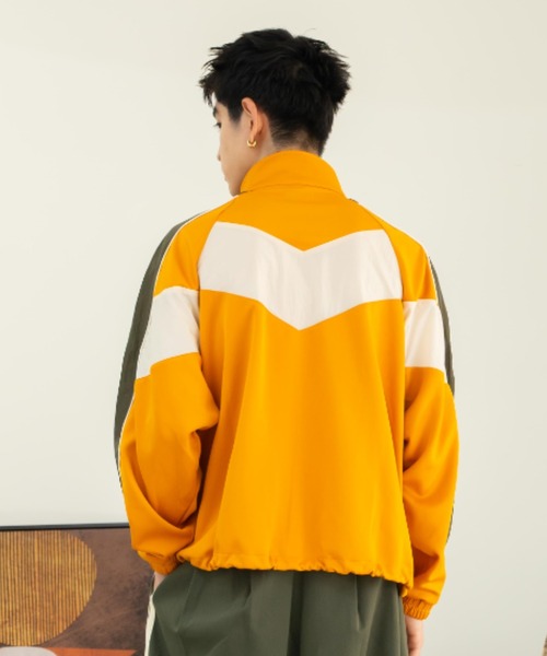 「eLur」 ジャージブルゾン LARGE イエロー レディース_画像8