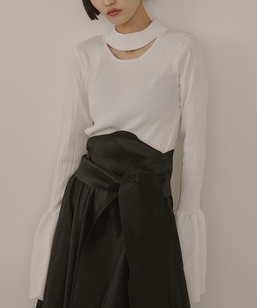 「VIOLETTA」 長袖ニット FREE グレー レディース_画像9