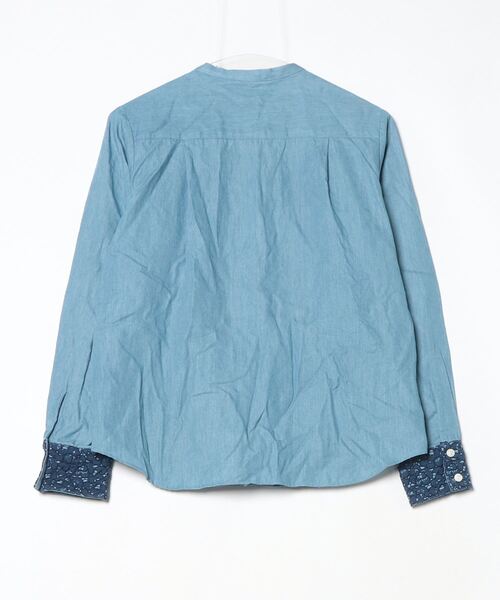 「De bon coer」 長袖ブラウス - ブルー レディース_画像2