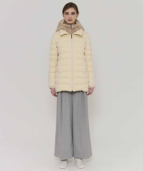 ダウンコート ダウンジャケット 「YOSOOU/ヨソオウ」2way Fur Liner Hood Coat/2ｗayファーライナーフードコートの画像