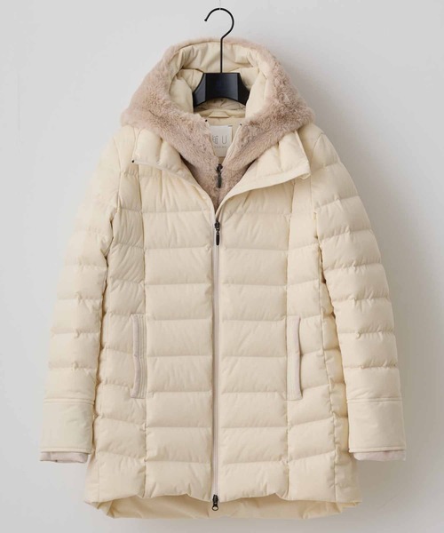 ダウンコート ダウンジャケット 「YOSOOU/ヨソオウ」2way Fur Liner Hood Coat/2ｗayファーライナーフードコートの画像