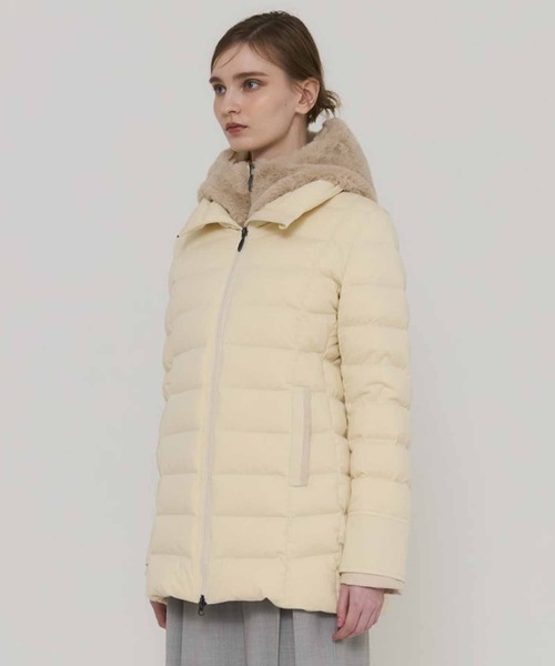 ダウンコート ダウンジャケット 「YOSOOU/ヨソオウ」2way Fur Liner Hood Coat/2ｗayファーライナーフードコートの画像