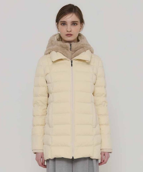 ダウンコート ダウンジャケット 「YOSOOU/ヨソオウ」2way Fur Liner Hood Coat/2ｗayファーライナーフードコートの画像