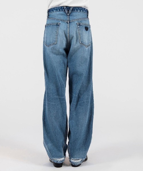 ワイドパンツ ジーンズ FORSOMEONE LOOSE DENIM CUSTOM メンズの画像